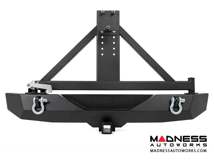 Jeep Wrangler JK Black Heavy Duty Rock Crawler Rear Bumper (2007 - 2018)